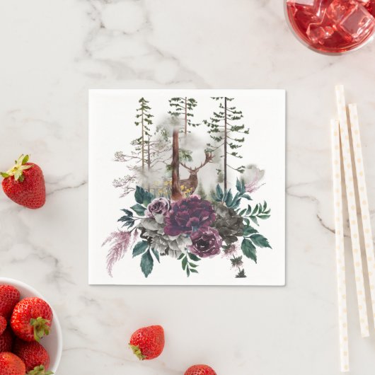 Walderwald mit Hirsch Serviette (Beispiel)