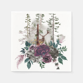 Walderwald mit Hirsch Serviette