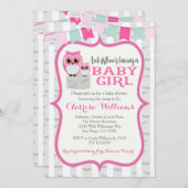 Waldeulen-Baby-Duschen-Einladung Einladung (Vorne/Hinten)