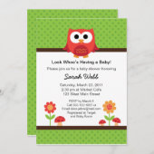 Waldeulen-Babyparty-Einladung Einladung (Vorne/Hinten)