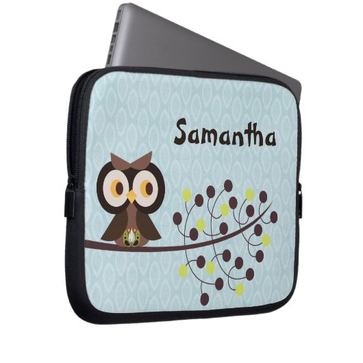 Waldeulen-Waldschrei-Nachtschützender Fall Laptopschutzhülle (Vorne Rechts)