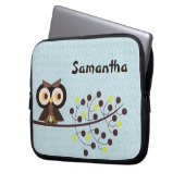 Waldeulen-Waldschrei-Nachtschützender Fall Laptopschutzhülle (Vorderseite Links)