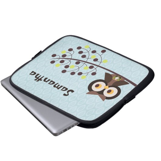 Waldeulen-Waldschrei-Nachtschützender Fall Laptopschutzhülle (Vorne Knopf)