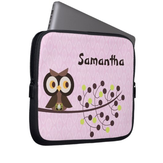 Waldeulen-Waldschrei-Nachtschützender Fall Laptopschutzhülle (Vorne Rechts)