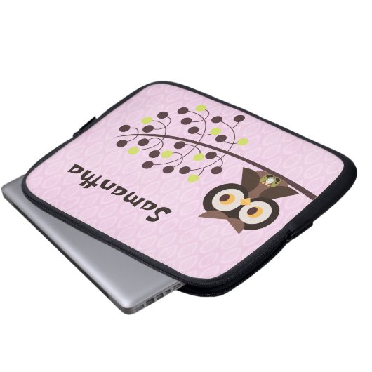 Waldeulen-Waldschrei-Nachtschützender Fall Laptopschutzhülle (Vorne Knopf)