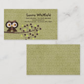 Waldeulen-Waldschrei-NachtVisitenkarte Visitenkarte (Vorne/Hinten)