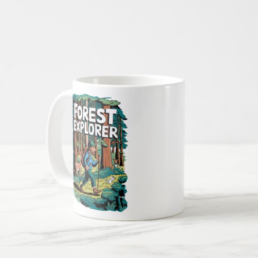 WaldExplorer Vintage Wandervorführung Kaffeetasse (Vorderseite Links)