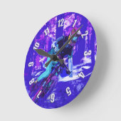 Waldfahrer - BMX Racer Runde Wanduhr (Winkel)