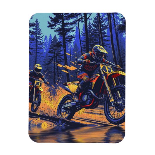 Waldfahrt - Motocross-Racing Magnet (Vertikal)