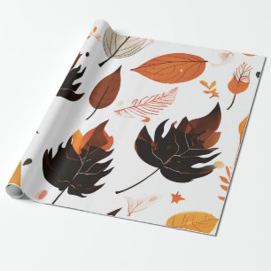 Waldfall: Holzleaf-Muster Geschenkpapier