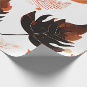 Waldfall: Holzleaf-Muster Geschenkpapier (Ecke)