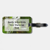 Waldfall im Sommer Abstrakt Gepäckanhänger (Rückseite horizontal)