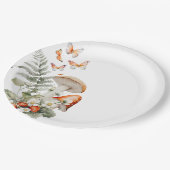 Waldfall kleine Pilzdusche Pappteller (Schrägansicht)