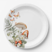 Waldfall kleine Pilzdusche Pappteller (Vorderseite)