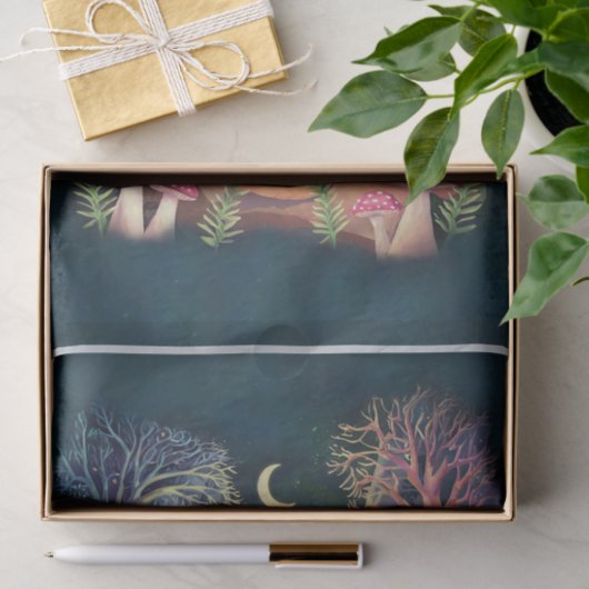 Waldfantasie, die magische Fairyland der Natur Seidenpapier (Geschenk)