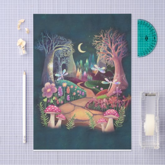 Waldfantasie, die magische Fairyland der Natur Seidenpapier (Handwerk)