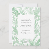 Waldfarbe Feiertagskarte (Rückseite)