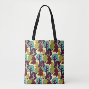 Waldfarben nahtlos Muster. Naturlandschaft Tasche