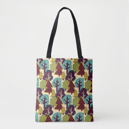 Waldfarben nahtlos Muster. Naturlandschaft Tasche (Vorderseite)