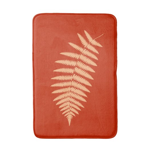 Waldfarn 2, Mandarine Badematte (Vorderseite Vertikal)