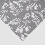 Waldfarn-Muster, Graues/Grau und Weiß Seidenpapier (Ausschnitt)