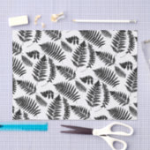 Waldfarn-Muster, Schwarzweiss Seidenpapier (Handwerk)