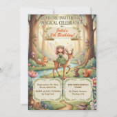 Waldfee Feen-Whimsical 8. Geburtstagsfeier Einladung (Vorderseite)