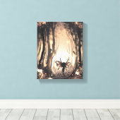 Waldfee Leinwanddruck (Insitu (Holzboden))