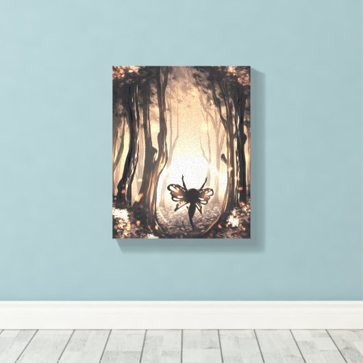 Waldfee Leinwanddruck (Insitu (Holzboden))