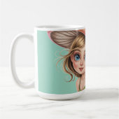 Waldfee mit Pilzhut-Illustration Kaffeetasse (Links)