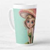 Waldfee mit Pilzhut Illustration Milchtasse (Linke Ecke)