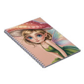 Waldfee mit Pilzhut Illustration Notizblock (Rechte Seite)