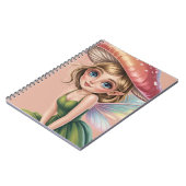 Waldfee mit Pilzhut Illustration Notizblock (Linke Seite)