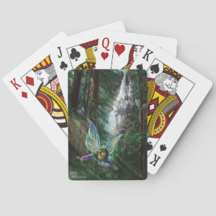 Waldfeen und Wasserfallschloss Spielkarten