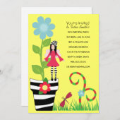 Waldfeenhafte Geburtstags-Party Einladungen (Vorne/Hinten)