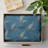 Waldfeenmuster auf Blau Seidenpapier (Geschenk)