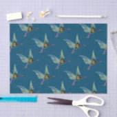 Waldfeenmuster auf Blau Seidenpapier (Handwerk)