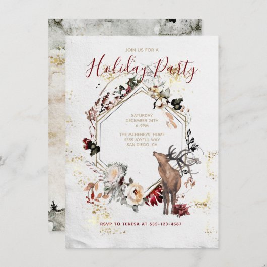 Waldfest der Hirsche Einladung (Vorne/Hinten)