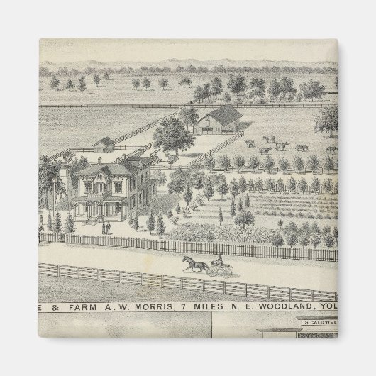 Waldflächen, Bauernhöfe Magnet (Vorne)