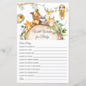 Waldflächen Brunnen Wünsche für Babyduschkarte (Vorderseite)