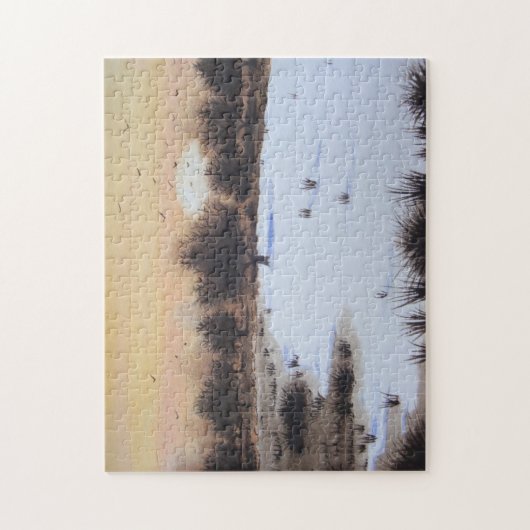 Waldflächen Schneebelandschaft Puzzle (Vertikal)