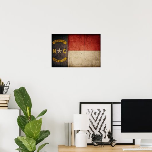 Waldflagge North Carolina Poster (Heimbüro)