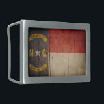 Waldflagge North Carolina Rechteckige Gürtelschnalle<br><div class="desc">Flag North Carolina</div>