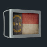 Waldflagge North Carolina Rechteckige Gürtelschnalle<br><div class="desc">Flag North Carolina</div>