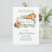 Waldflora und Fauna BABY SHOWER lädt ein (Stehend Vorderseite)