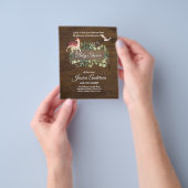 Waldflora und Fauna BABY SHOWER lädt ein Flyer (Gruppe)