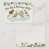 Waldflorale wie groß ist Mama's Bauchspiel Platzkarte (Vorne/Hinten)