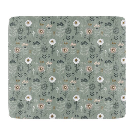 Waldflorensage Grün Schneidebrett (Vorderseite)