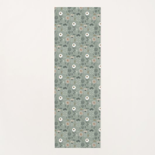 Waldflorensage Grün Yogamatte (Vorderseite)