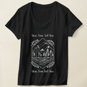 Waldfluss-Camping-Abzeichen - Text personalisieren T-Shirt